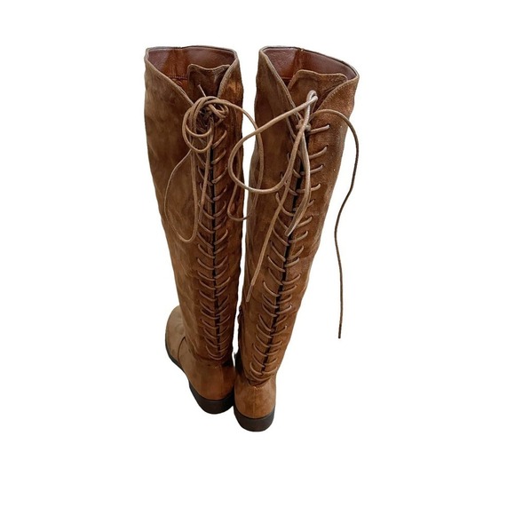 French Connection Jasper Lace-up Over The Knee Boots Brown Women's Size 6.5 - Picture 6 of 10
